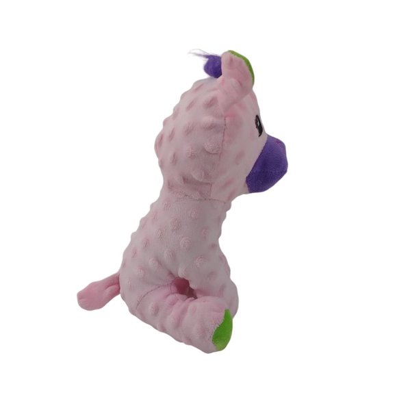 A & A Global Pink/Purple/Green Giraffe  Plush 10" Stuffed Animal  2022 - Picture 3 of 7